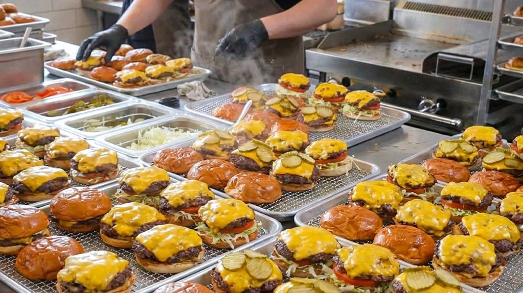 подборка уличной еды. Бургеры смотреть онлайн