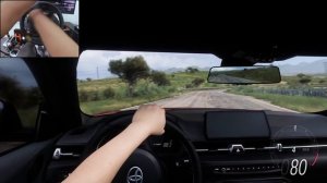 Toyota GR Supra прокачанный снаряд 🔥 Гонки в Forza Horizon 5 на рулях 🏁