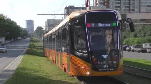 Первый пятисекционный трамвай в России! 71-665-02 «Арктур» .