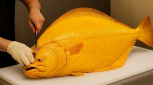 Удивительное мастерство разделки желтой камбалы – вьетнамское сашими, от кожи до костей!