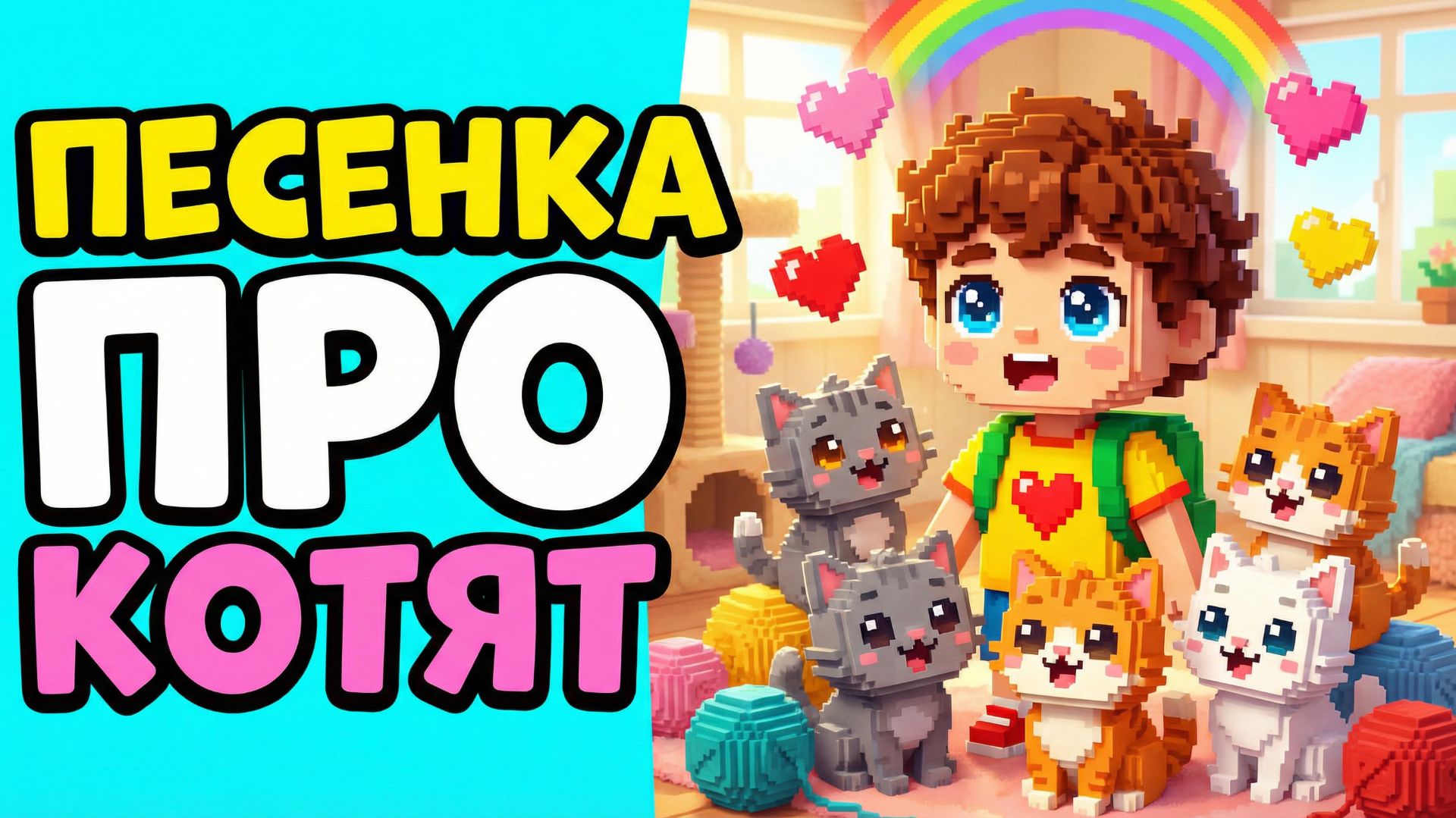 Котята поют с Лёней! Песенка для малышей 🐱❤️ смотреть онлайн