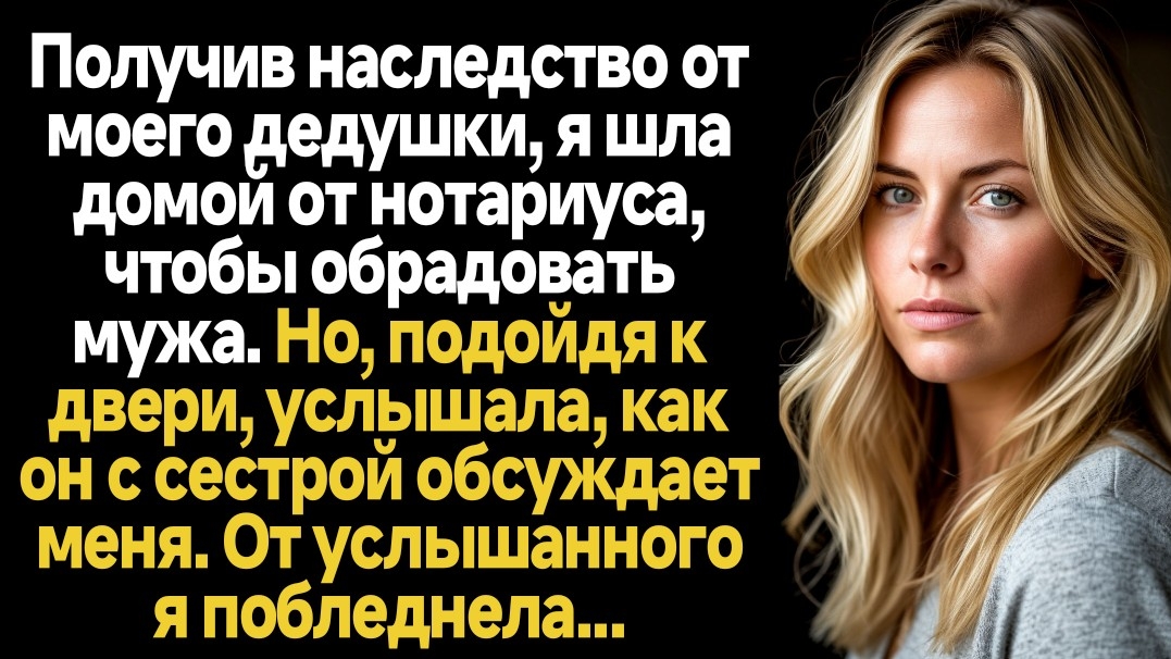 ИСТОРИИ ИЗ ЖИЗНИ/Получив наследство от моего деда, я шла домой, чтобы обрадовать мужа, но подойдя к смотреть онлайн