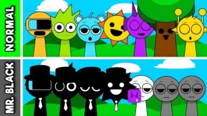 Спрунки_Sprunki Normal VS Mr. Black