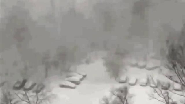 Сильная метель в Москве