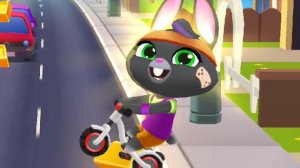 Детские мультики Бегалки - Скейтер Бекка на ультрабайке Talking Tom Gold Run