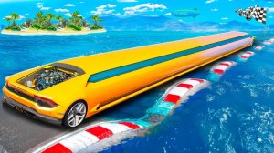 Как далеко монстр трак сможет проехать по водным кочкам в гта 5 ?