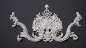 Лепной декор NPU-412 из полиуретана: классическая декоративная накладка с рельефным орнаментом