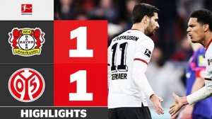 Байер - Майнц. Обзор матча. Германия,  тур 24