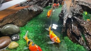 Превращение Куска Дерева В Столик c Рыбками из Эпоксидной Смолы