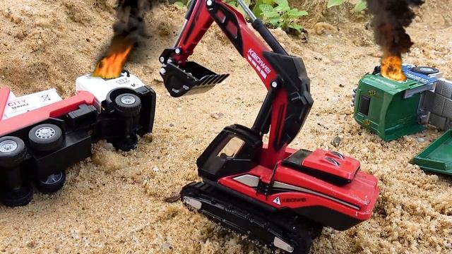 Экскаватор Мультики про машинки. Эвакуатор, Пожарная машина, Самосвал смотреть онлайн