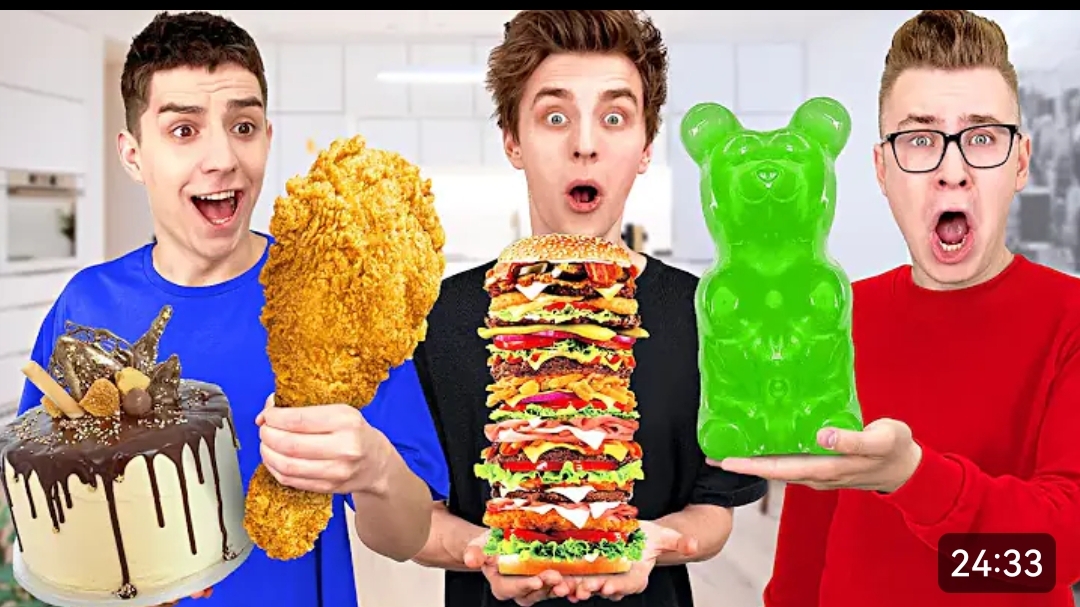 Съели 100,000 КАЛОРИЙ за 24 ЧАСА - Челлендж смотреть онлайн