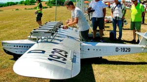 ПОТРЯСАЮЩЕ !!! ГИГАНТСКИЙ !!! 60КГ  RC 1:10 DORNIER DO-X ЛЕТАЮЩАЯ ЛОДКА / РЕЙС ДЕМОНСТРАЦИЯ