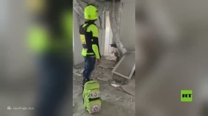 دمار في أحد المنازل شمال إسرائيل خلال الرد الإيراني