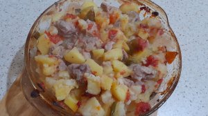 Филе индейки тушеное с овощами