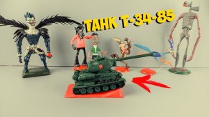 ТАНК Т-34-85 к 23 ФЕВРАЛЯ ИЗ ПЛАСТИЛИНА ｜ ЛЕПИМ ВМЕСТЕ