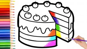 мультик для детей-Как нарисовать ТОРТ для детей/Рисование ТОРТА для детей