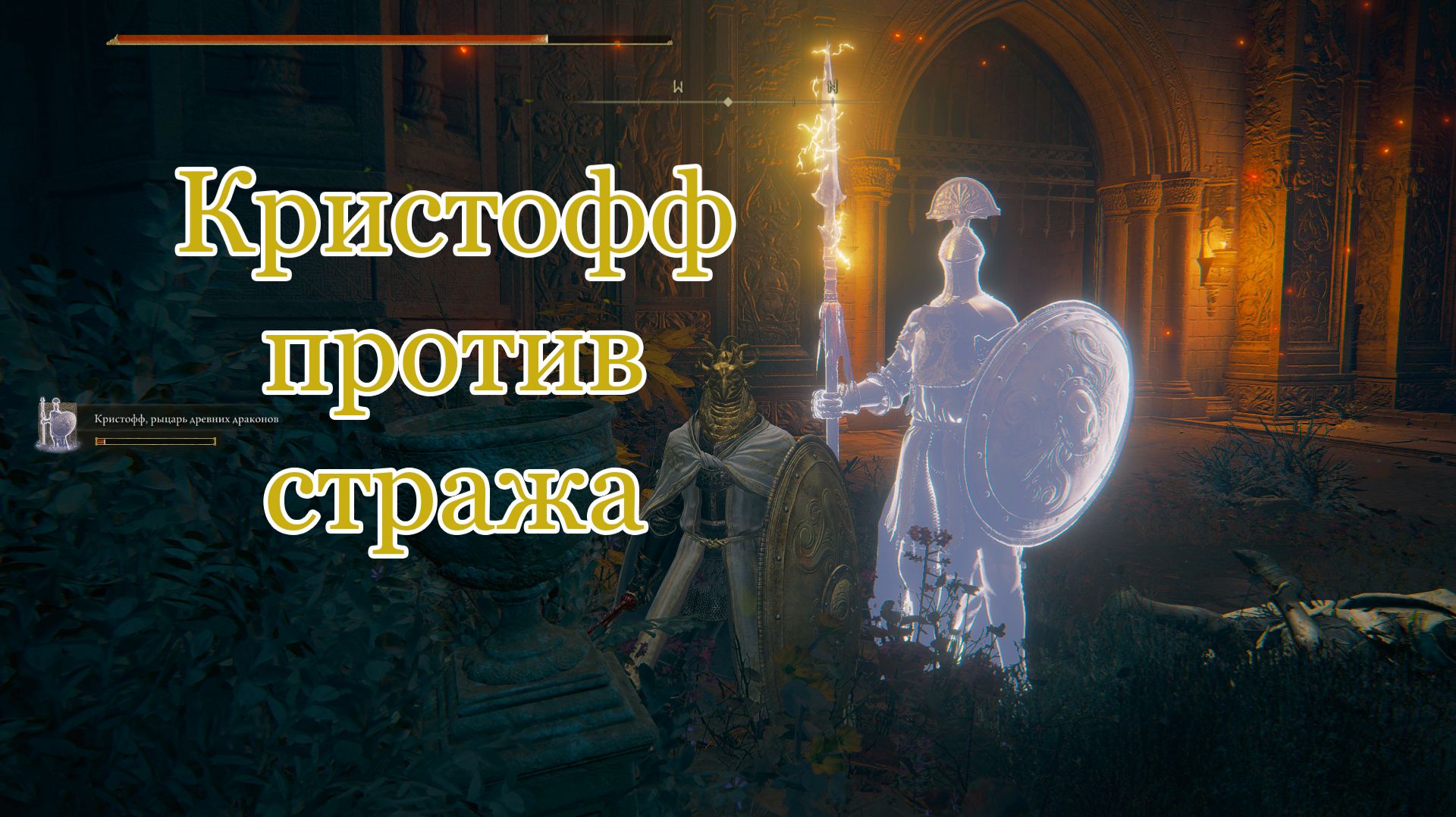 Кристофф (+9) против рыцаря Святого Древа. Тест прахов Elden Ring