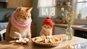 Материнская любовь - История яблочного пирога 🥧 Трогательное видео с оранжевым котом 🧡