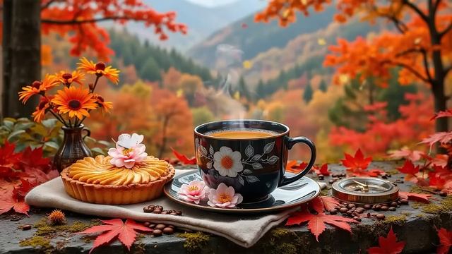 Positive Morning Autumn Jazz  Relaxing Jazz Cafe Music  Exquisite Bossa Nova for Joyful Mood