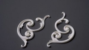 Лепной декор NPU-298R+L из полиуретана: парные накладки правая/левая для панелей, рамок, дверей