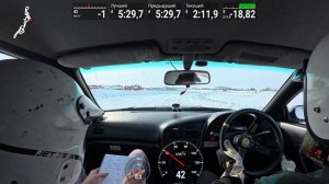 IceBurn 2026 4й этап, 3й проезд Вишневский Илья, онборд с наложением РейсХроно.