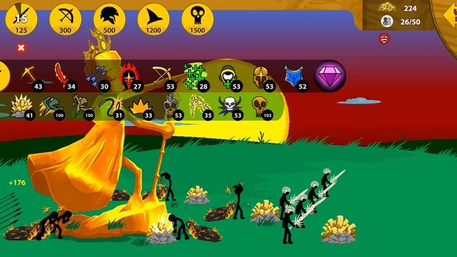 прохожу копьетонов в stick war legacy