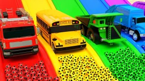 Детская развивающая горка - Строительная техника, автомобиль, грузовик - Мультики для детей