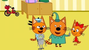 три кота. три кота играют в робота