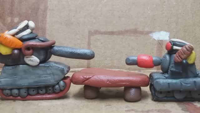 Мы создадим своего воина! Мультики про танки из пластилина.TankBoom