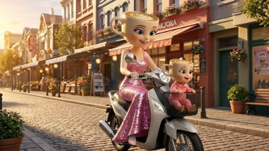 Спокойная прогулка с Балериной Капучино и её малышом, но что то пошло не так. смотреть онлайн