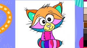 Разукрасить кошку Видео для детей