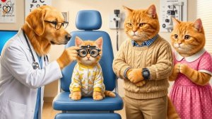 Рыжий котенок провалил тест... Но причина шокировала окулиста! 👓