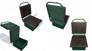 3D модель. Сидение (переднее) катера  "Прогресс".  3D model. Boat seat 1.