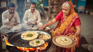 В Лахоре женщины готовят настоящий завтрак Дези. Уличная еда Пакистана