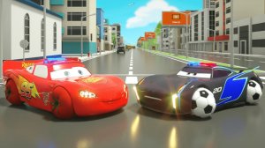 Изучаем цвета с помощью машинок Маккуина, грузовика Мак и уличных транспортных средств для детей