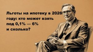 Льготы на ипотеку в 2026 году
