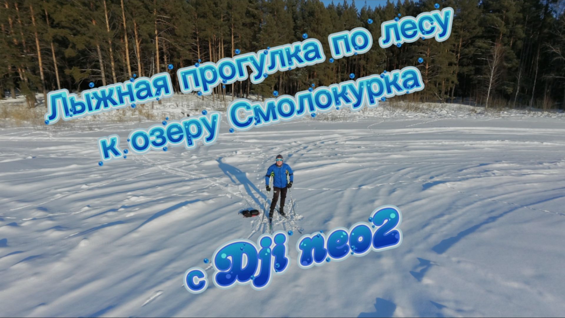 Лыжная прогулка по лесу к озеру Смолокурка с Dji Neo2 в последних числах февраля.
