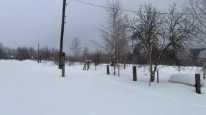 Поход на охотничьих лыжах в деревню