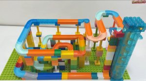 Мультики для детей Супер трасса LEGO DUPLO с шариками 🟡 Залипательный заезд по волнистой дорожке!