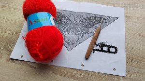 Бактус крючком "Бабочка" // Видеоописание. Часть 1