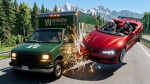 BeamNG Drive - Аварии с высокоскоростным движением автомобилей