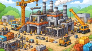 Постройка завода в Melon Sandbox