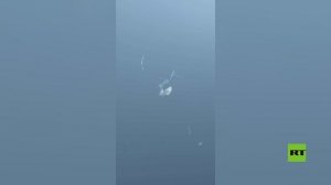 مشاهد لاعتراض الدفاعات الإماراتية صواريخ إيرانية فوق أبو ظبي