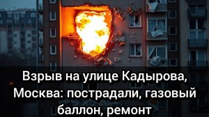 Новости Москвы: взрыв, газовый баллон, Кадырова, пострадавшие, фото