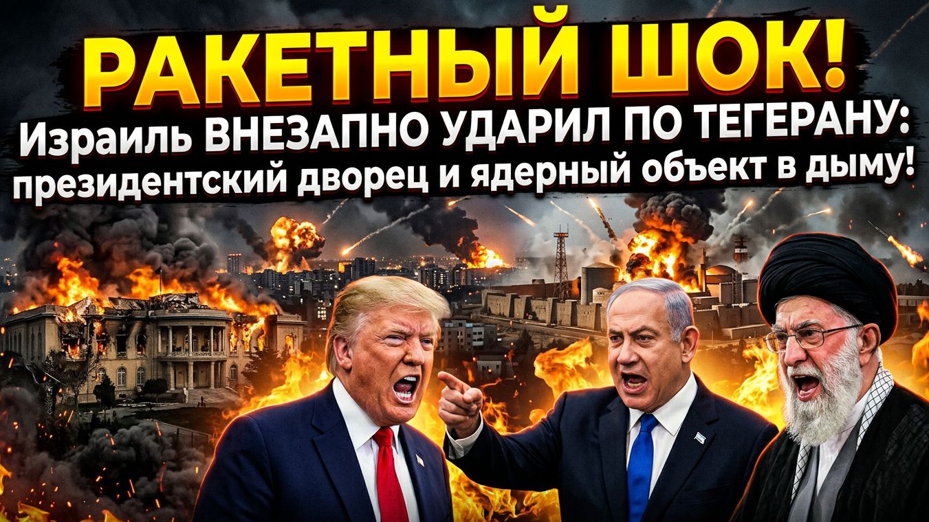 РАКЕТНЫЙ ШОК! Израиль ВНЕЗАПНО УДАРИЛ ПО ТЕГЕРАНУ президентский дворец и ядерный объект в дыму! смотреть онлайн