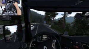 Утренний рейс в ETS2 🌅 Дорога встречает рассвет за рулём Thrustmaster TX 🚛