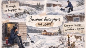 Зима в деревне: красота, снег и немного хаоса