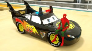 Изучаем цвета с машинками Маккуином, Мактраком и Человеком-пауком — мультфильм для детей