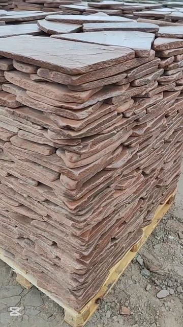 Песчаник красный галтованный для облицовки в строительстве и ландшафтном дизайне