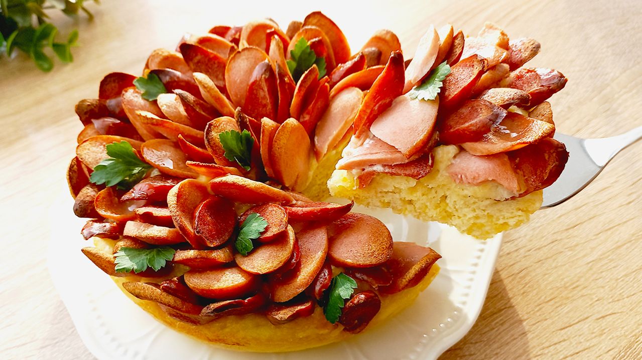 Супер простой рецепт пирога с сосисками🔥 Быстро, Дешево и Очень Вкусно!